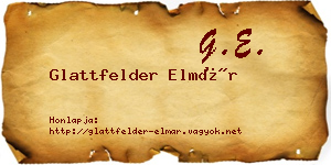 Glattfelder Elmár névjegykártya